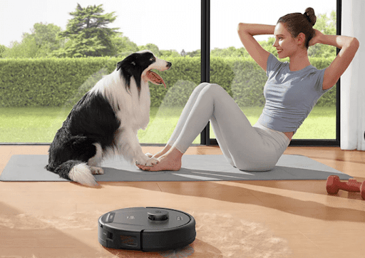 femme sport et chien