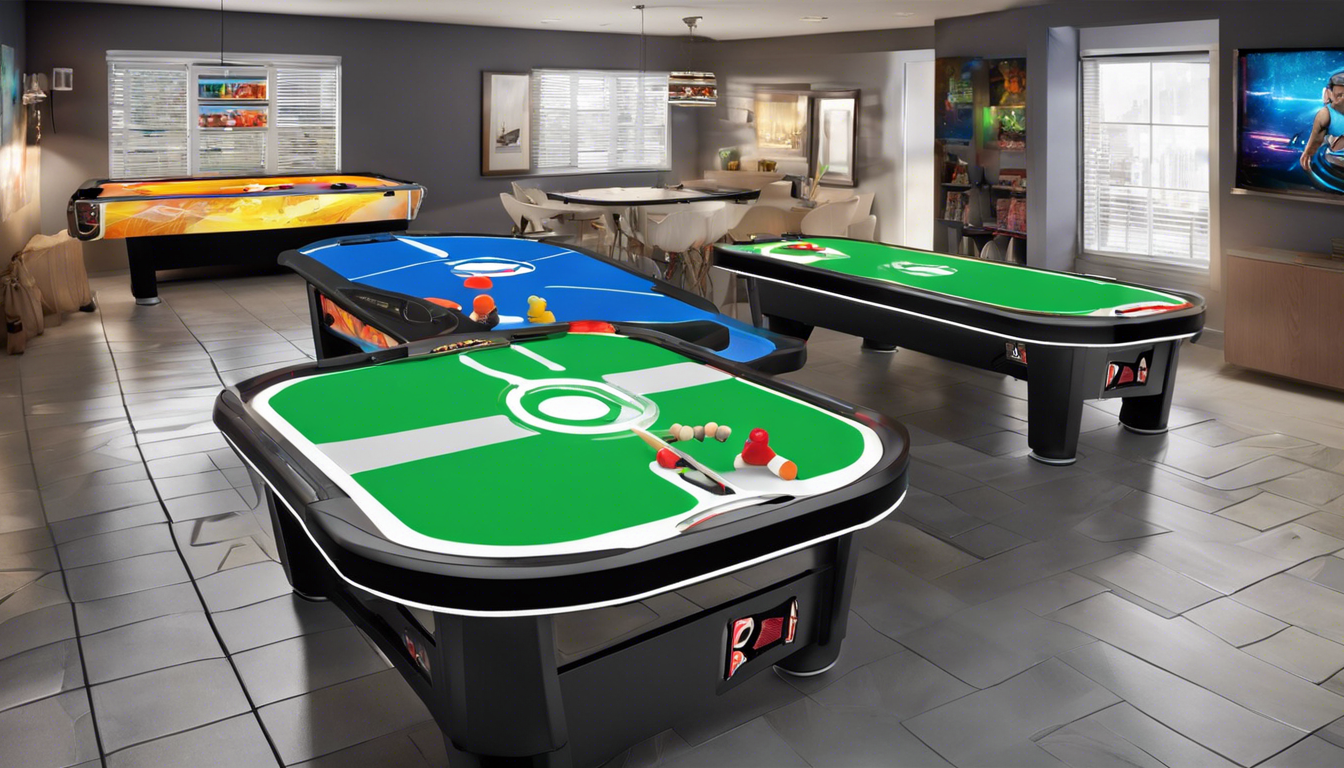 découvrez la table de air hockey de decathlon, un véritable jeu d'adresse idéal pour s'amuser entre amis ou en famille. avec son design attrayant et sa surface de jeu optimisée, perfectionnez vos compétences et vivez des moments de compétitions palpitants. parfaite pour animer vos soirées !