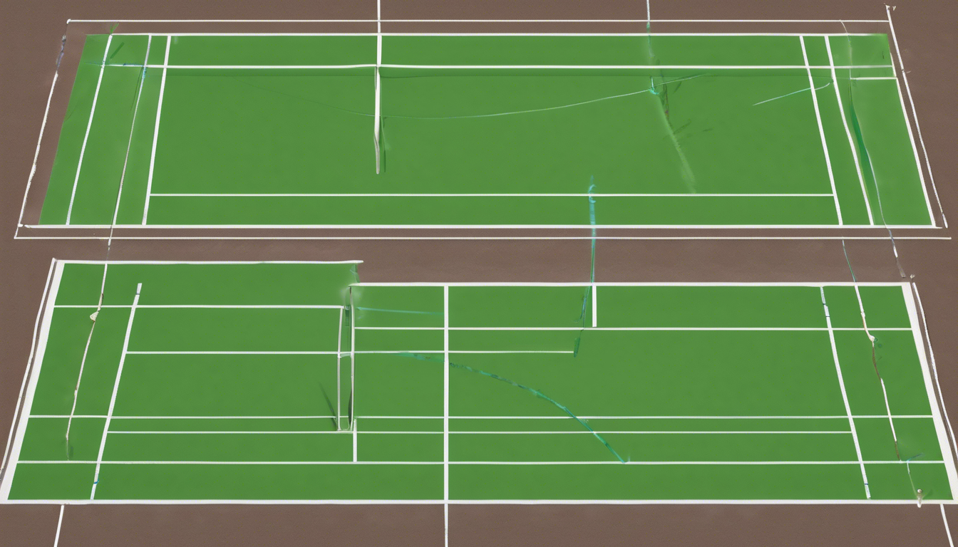 découvrez le schéma d'un terrain de badminton, incluant ses dimensions et ses éléments clés. idéal pour les joueurs débutants et avancés souhaitant comprendre la configuration du jeu et améliorer leur expérience sur le court.