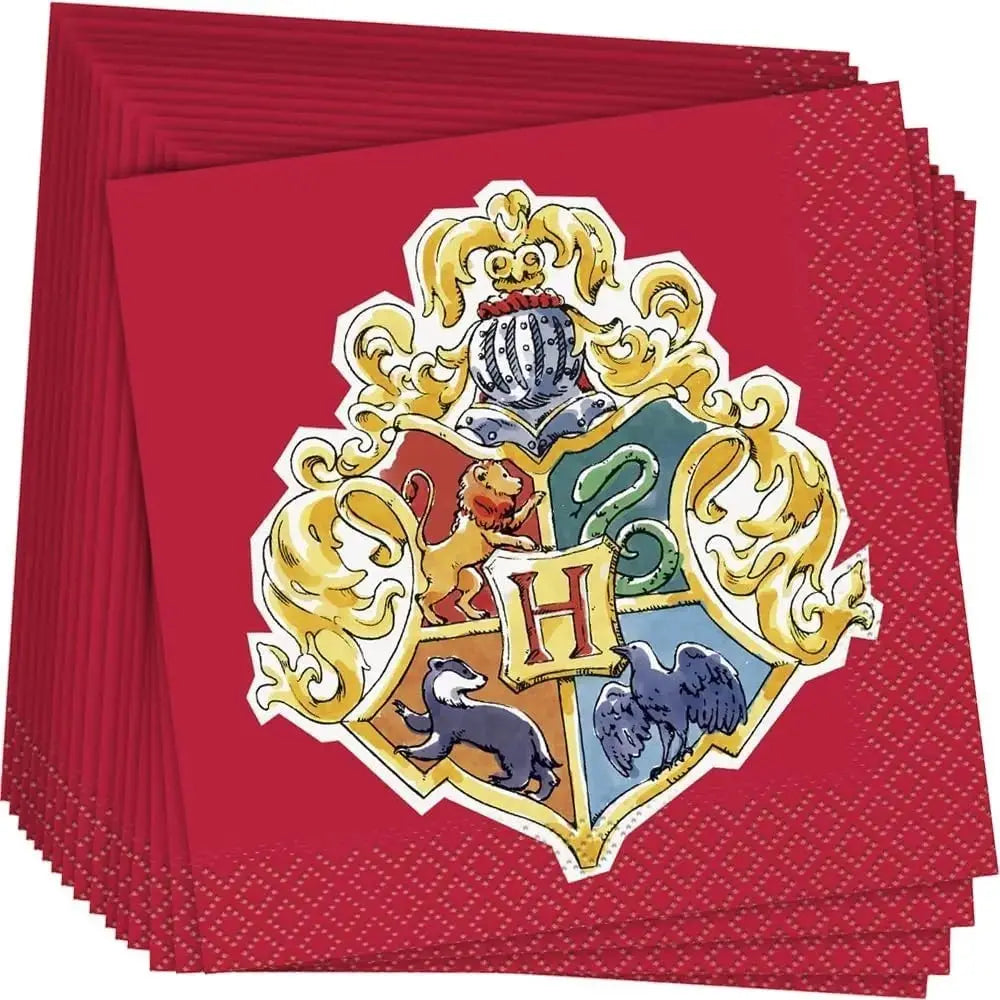 16 Serviettes Papier Harry Potter - 4 Maisons Poudlard 25 x 25 cm