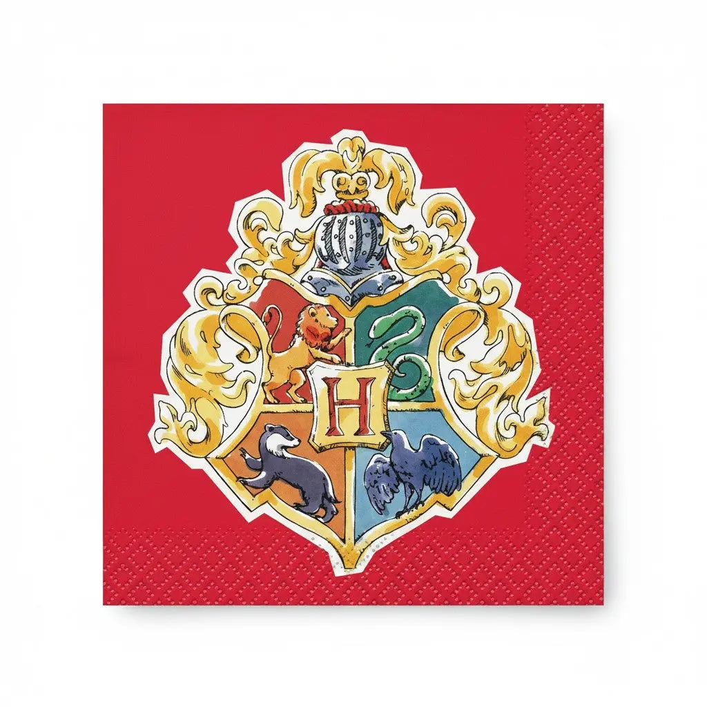 16 Serviettes Papier Harry Potter - 4 Maisons Poudlard 25 x 25 cm