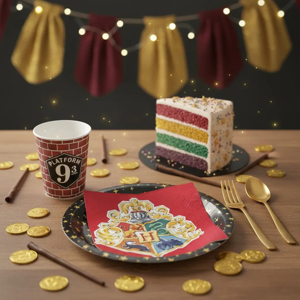 16 Serviettes Papier Harry Potter - 4 Maisons Poudlard 25 x 25 cm