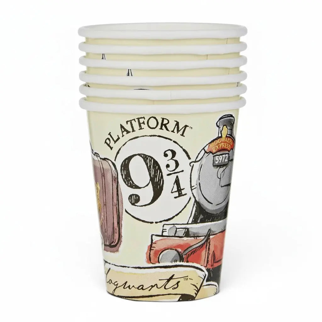 8 Gobelets Carton Harry Potter - Gare King's Cross 270 ml