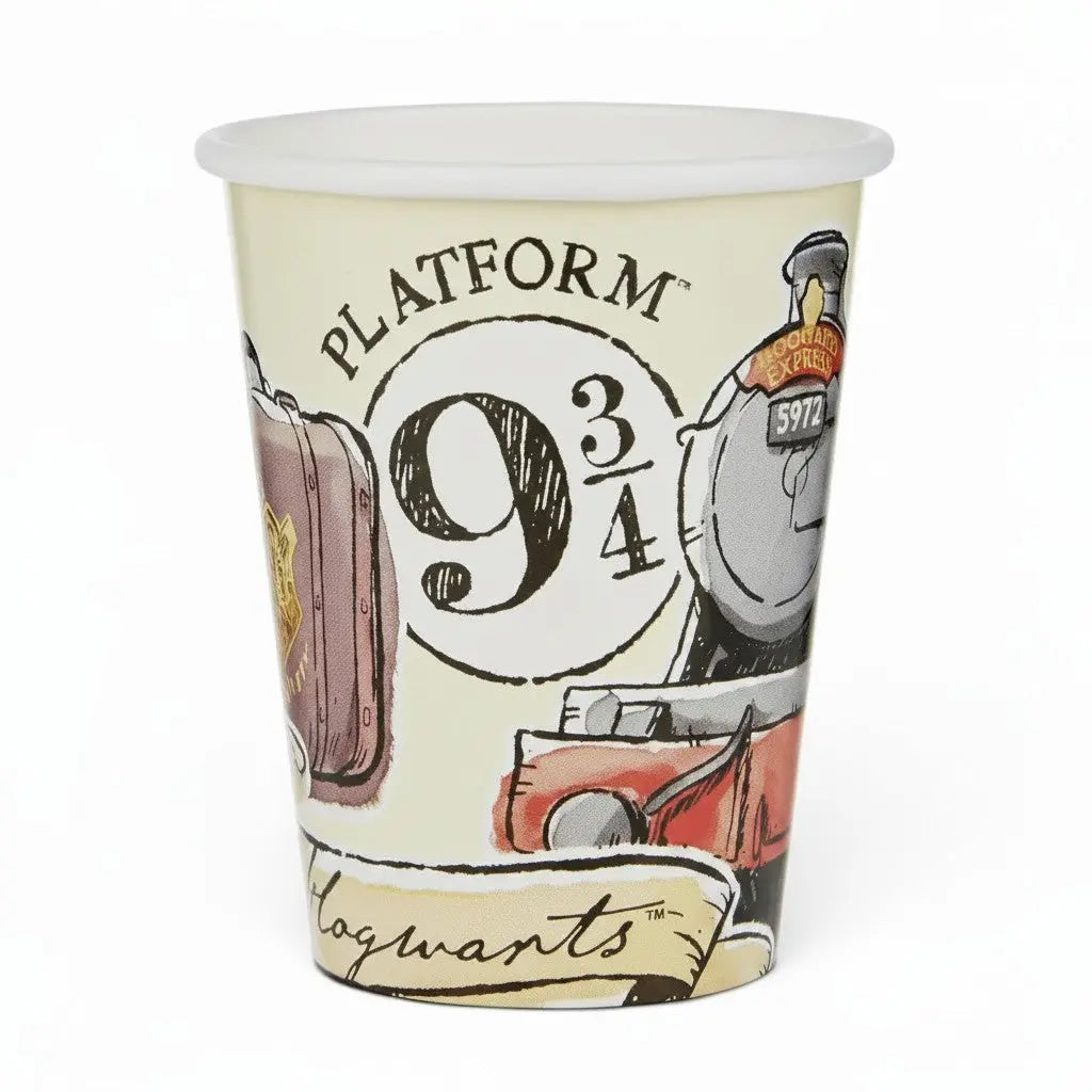 8 Gobelets Carton Harry Potter - Gare King's Cross 270 ml