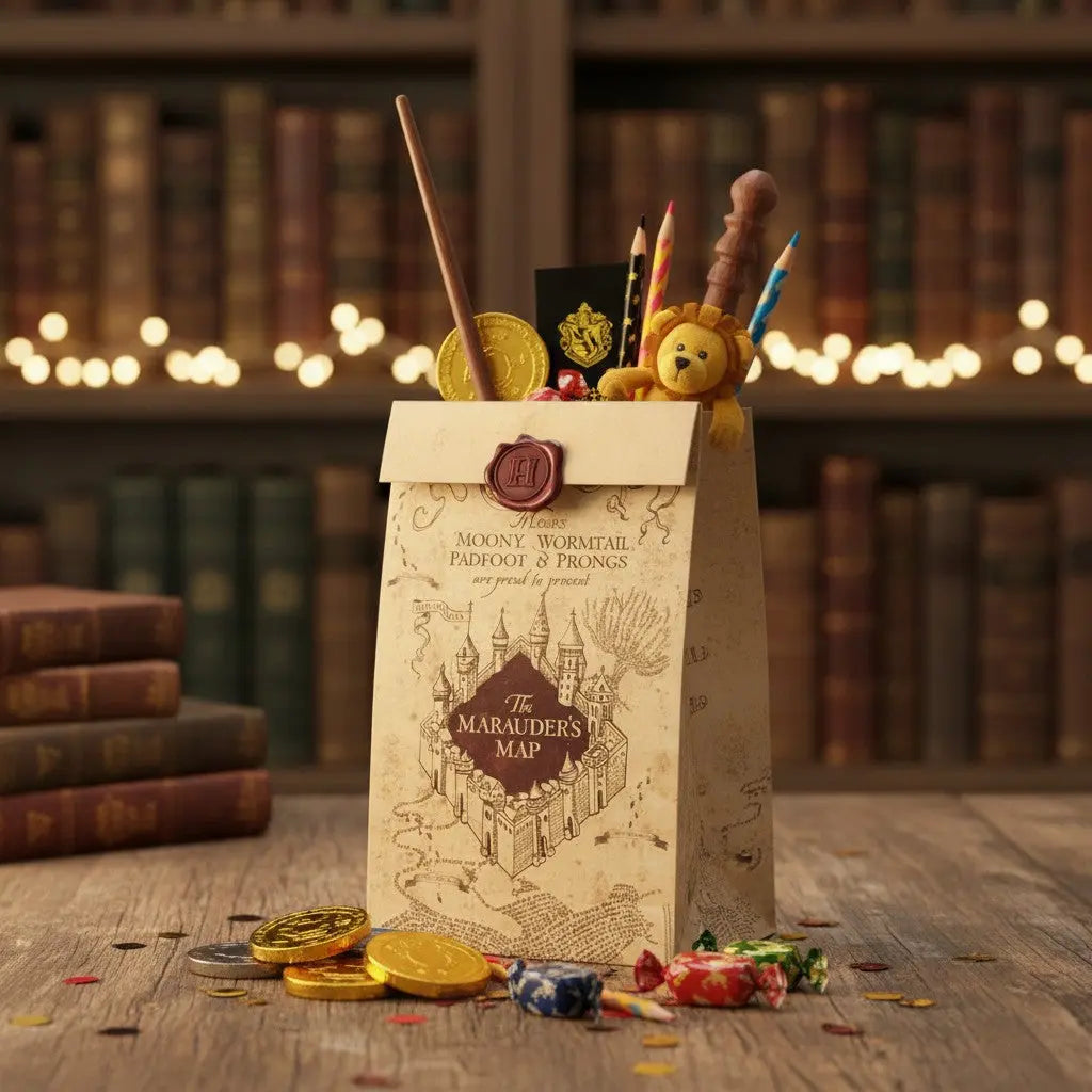 8 Sacs Cadeaux Harry Potter - Carte du Maraudeur 30 x 15 cm