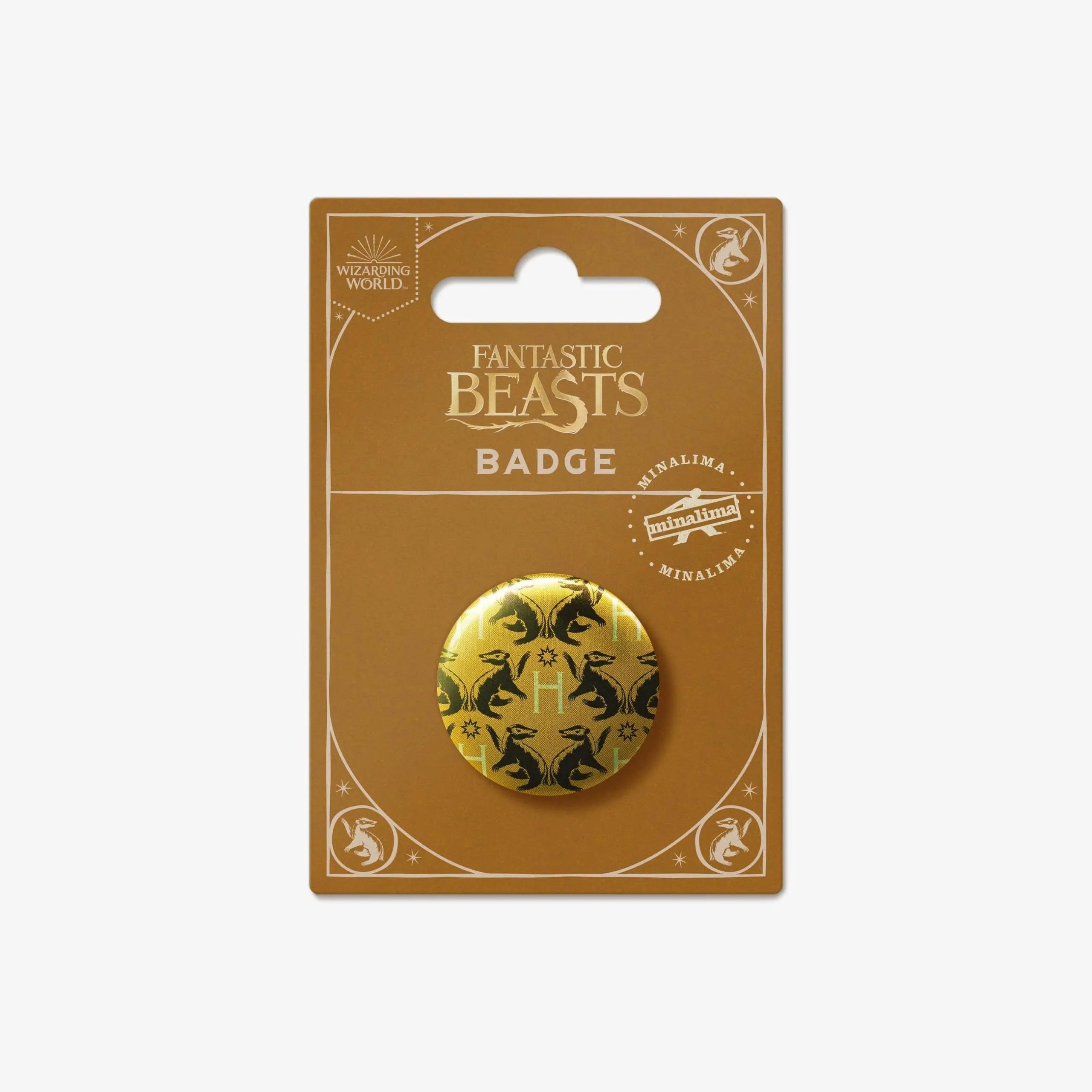 Badge Motif Poufsouffle Les Animaux Fantastiques Harry Potter