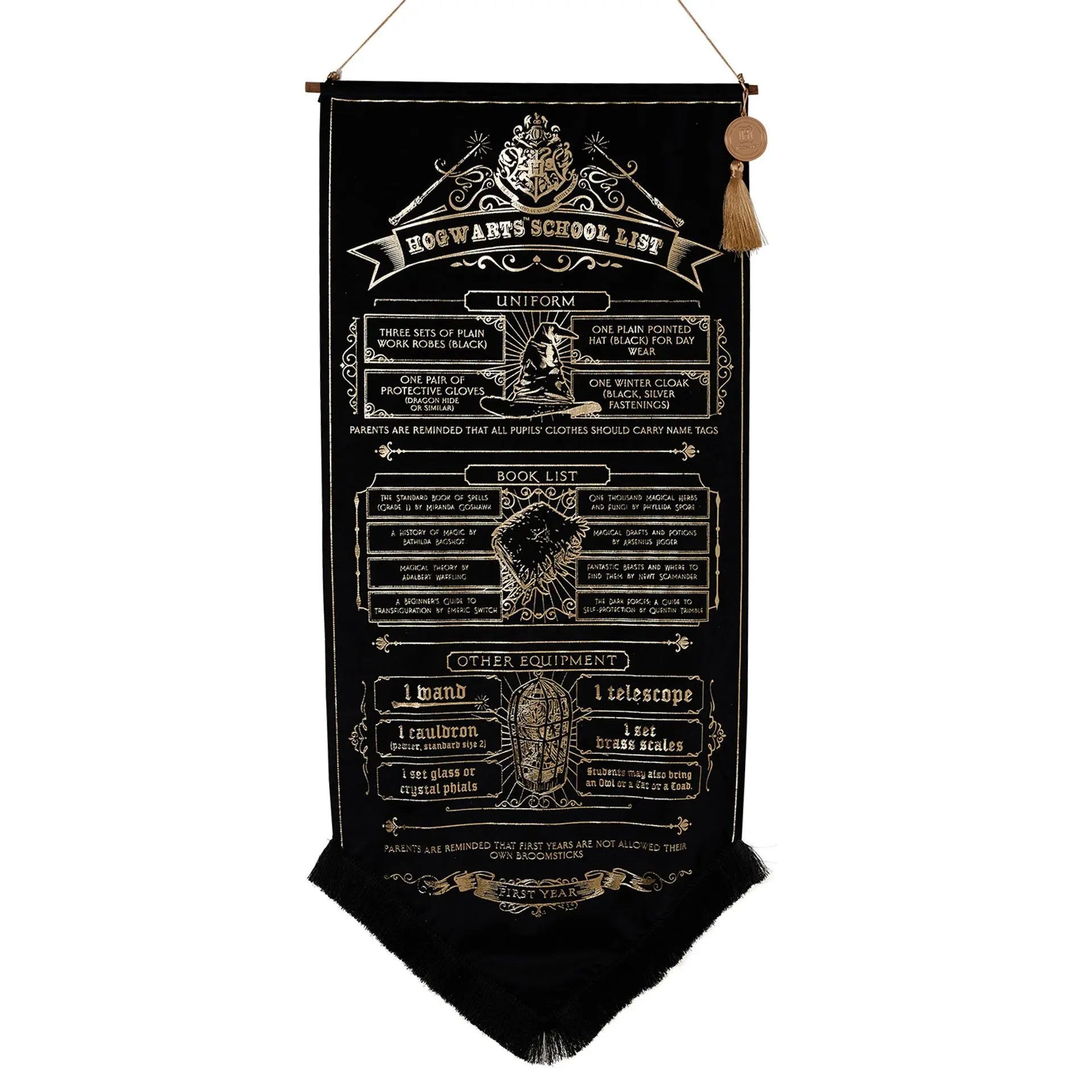 Bannière Étendard Règlement Poudlard, Harry Potter
