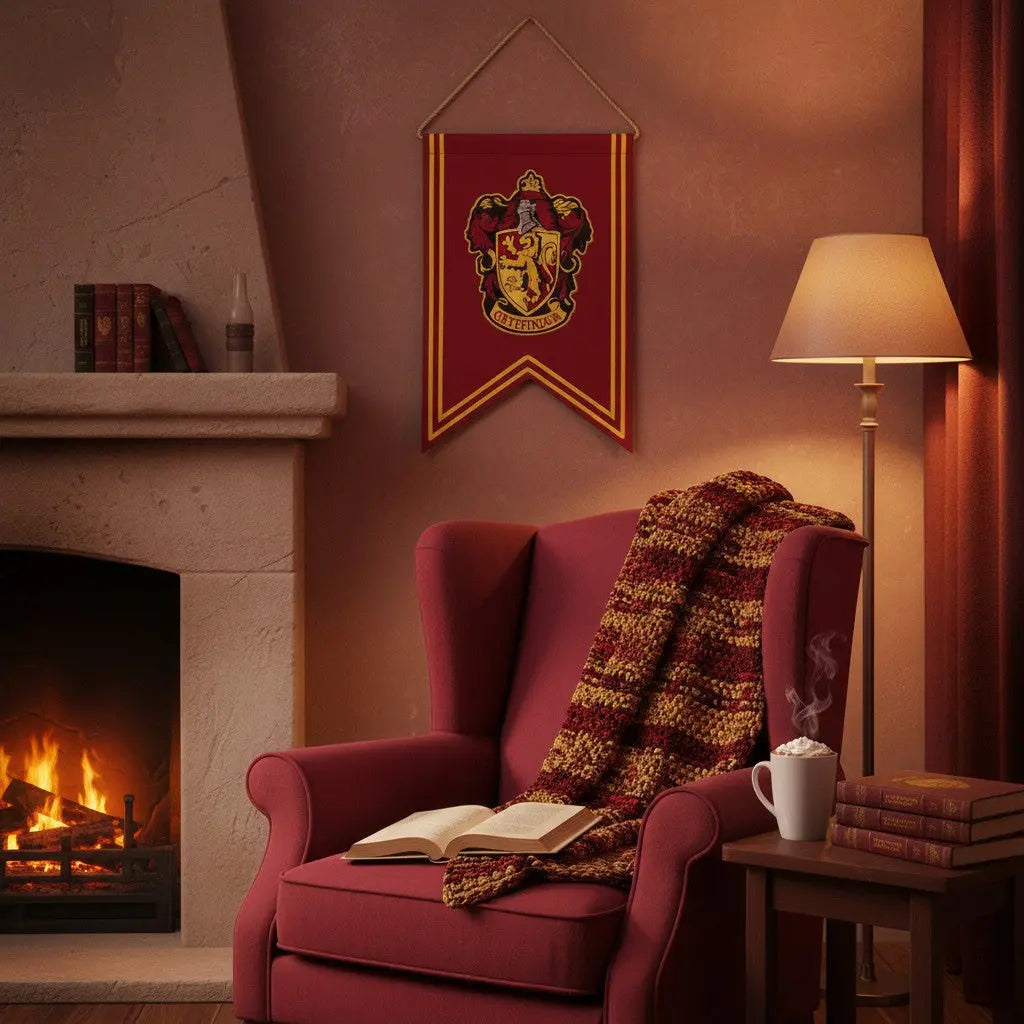 Bannière Gryffondor Harry Potter - Logo Brodé 30 x 44 cm