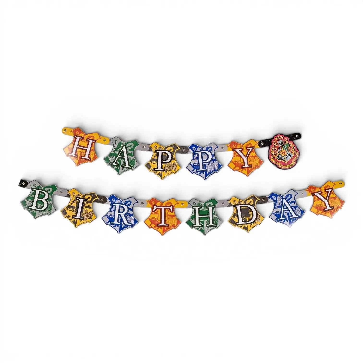 Bannière Happy Birthday Harry Potter - Blasons 4 Maisons 182 cm