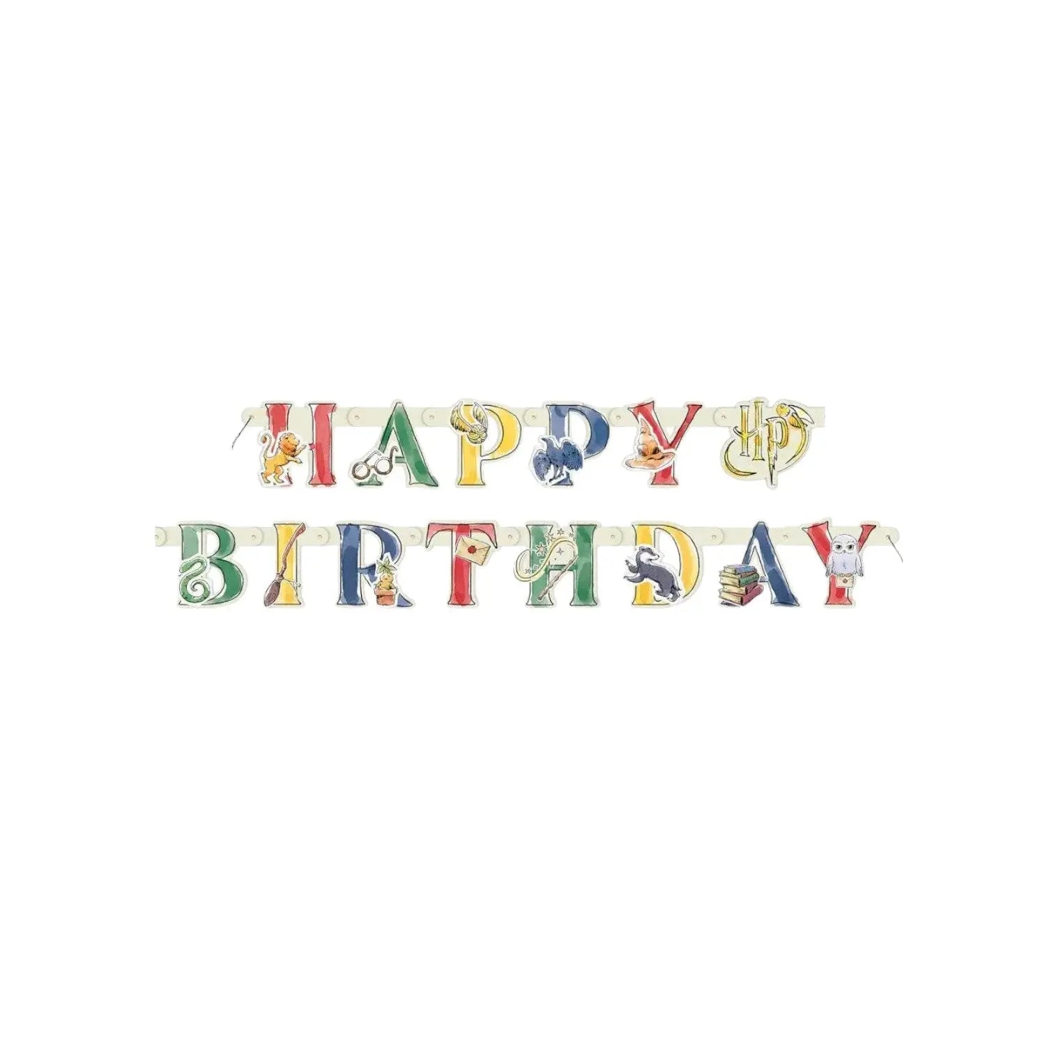 Bannière Happy Birthday Harry Potter - Lettres Carton 182 cm