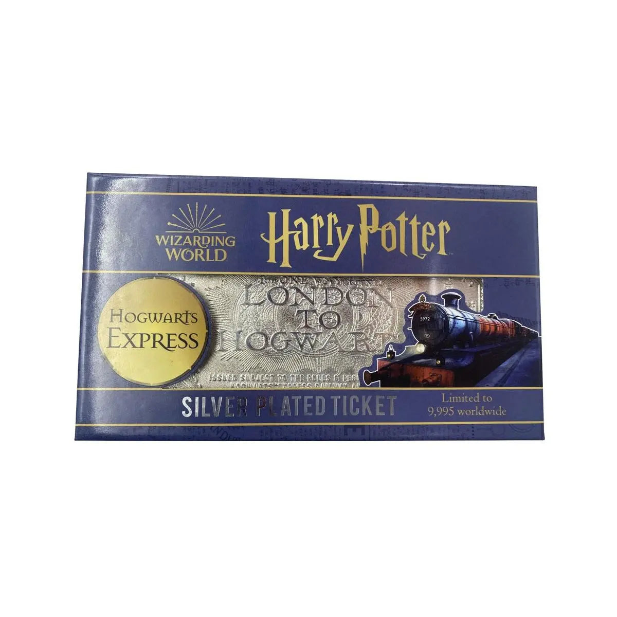 Billet de Train Poudlard Express Plaqué Argent Harry Potter