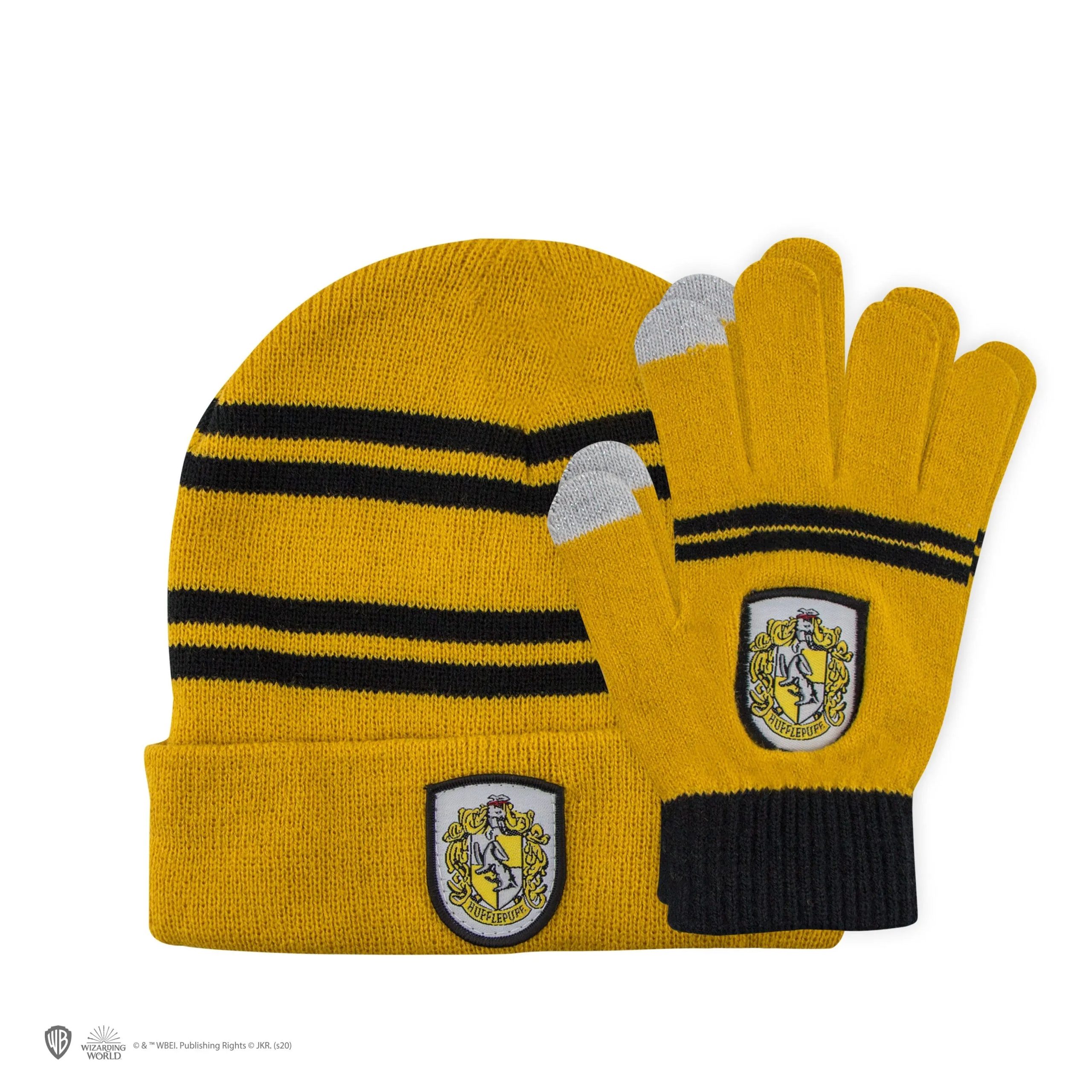 Bonnet & Gants Tactiles Poufsouffle Enfants, Acrylique doux Harry Potter