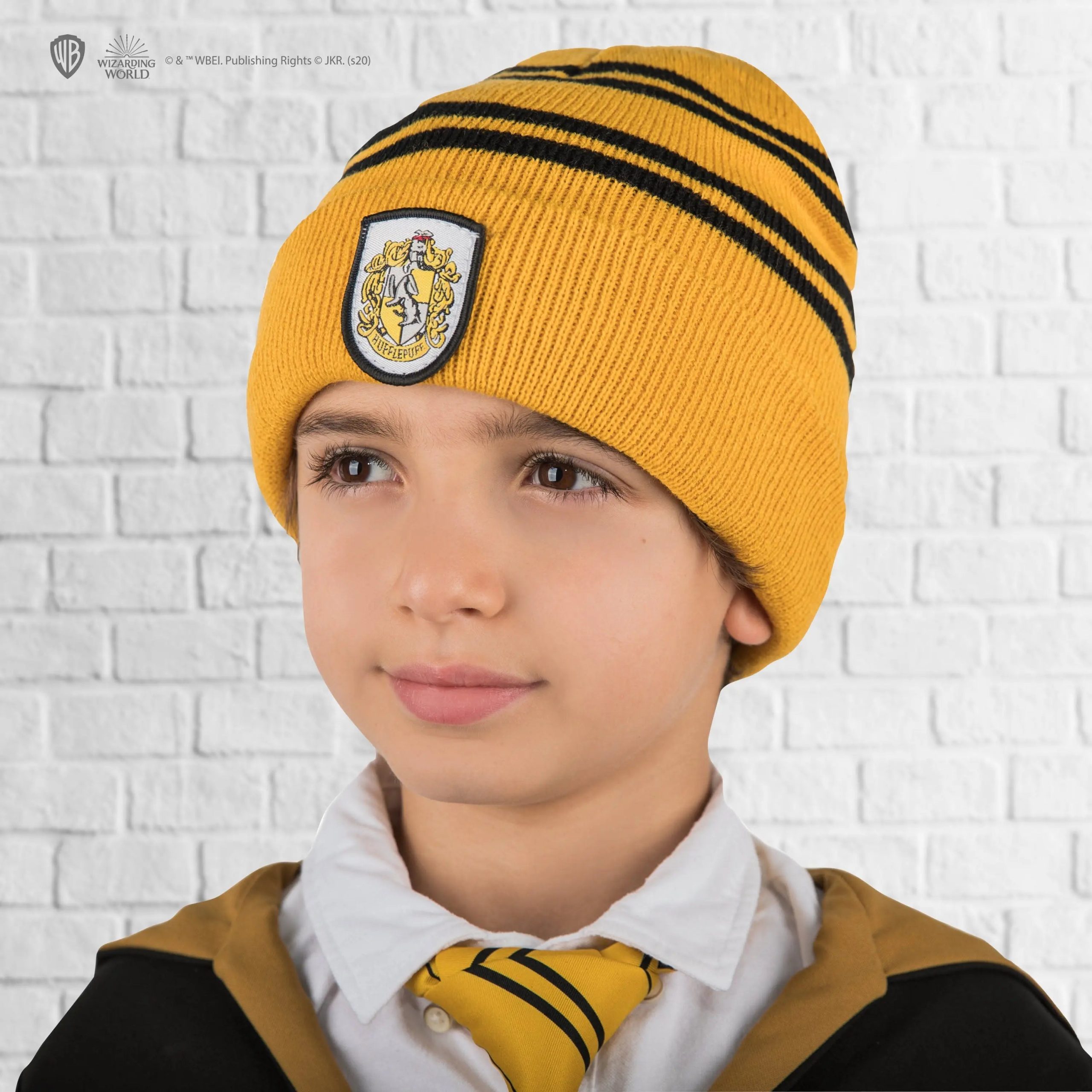 Bonnet & Gants Tactiles Poufsouffle Enfants, Acrylique doux Harry Potter