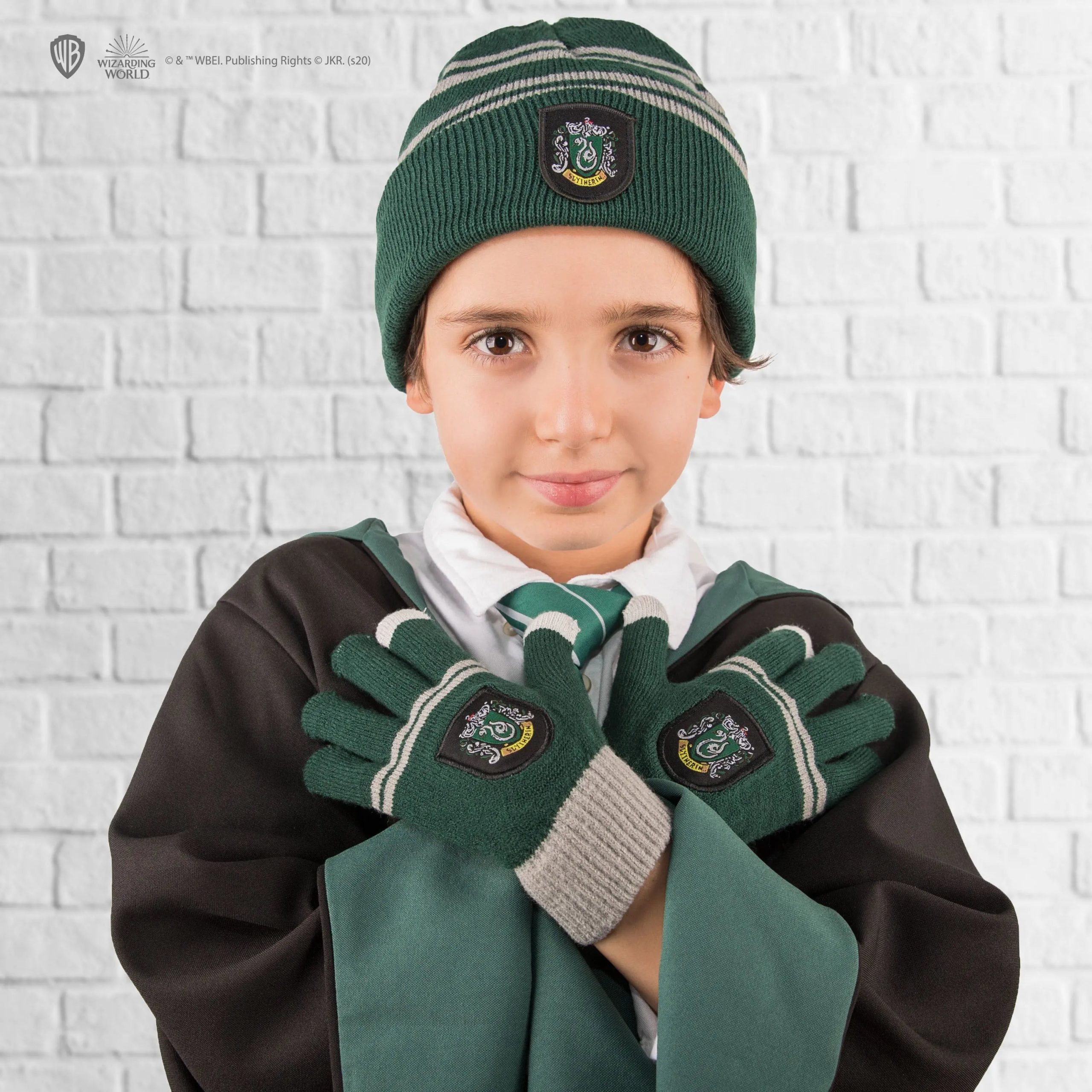 Bonnet & Gants Tactiles Serpentard Enfant Harry Potter