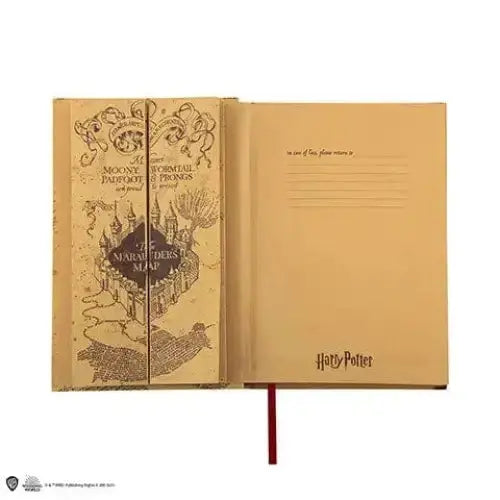 Carnet Carte du Maraudeur avec sa réplique Harry Potter