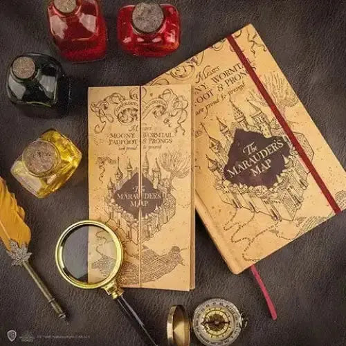 Carnet Carte du Maraudeur avec sa réplique Harry Potter