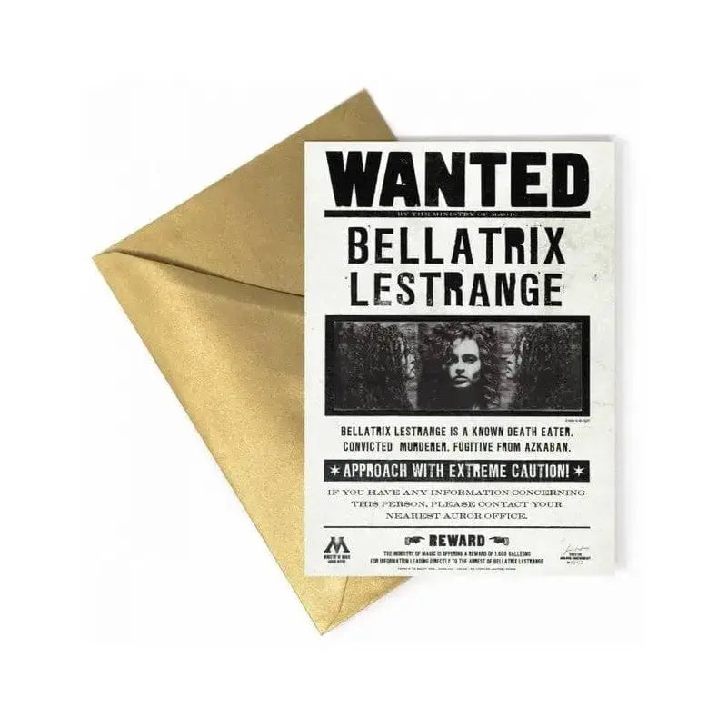 Carte + Enveloppe Minalima Bellatrix Lenticulaire Harry Potter