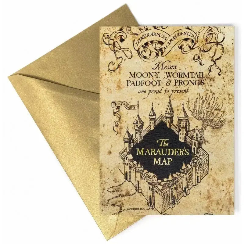 Carte + Enveloppe Minalima Carte du Maraudeur Harry Potter