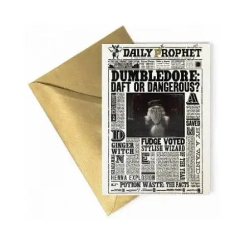 Carte + Enveloppe Minalima Dumbledore Lenticulaire Harry Potter
