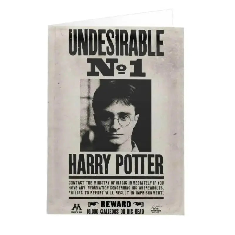 Carte + Enveloppe Minalima Harry Undesirable Lenticulaire Harry Potter