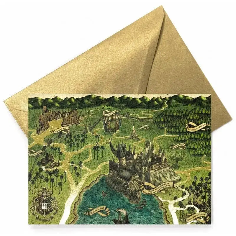 Carte + Enveloppe Minalima Hogwarts Map Harry Potter