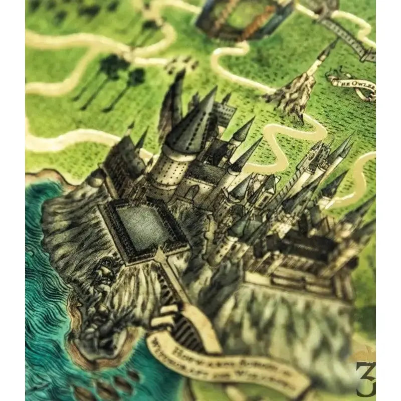 Carte + Enveloppe Minalima Hogwarts Map Harry Potter
