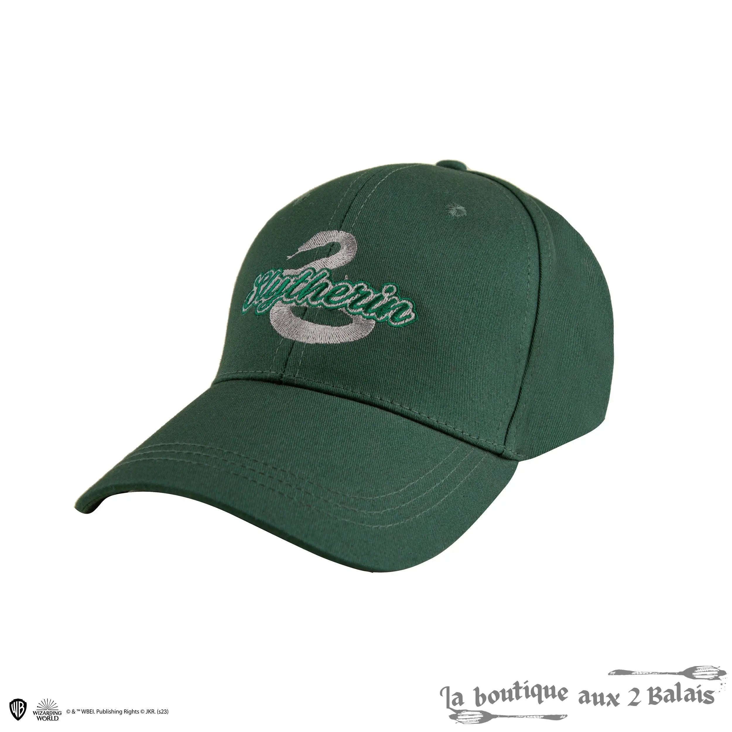 Casquette Serpentard Harry Potter brodée, 100 % coton