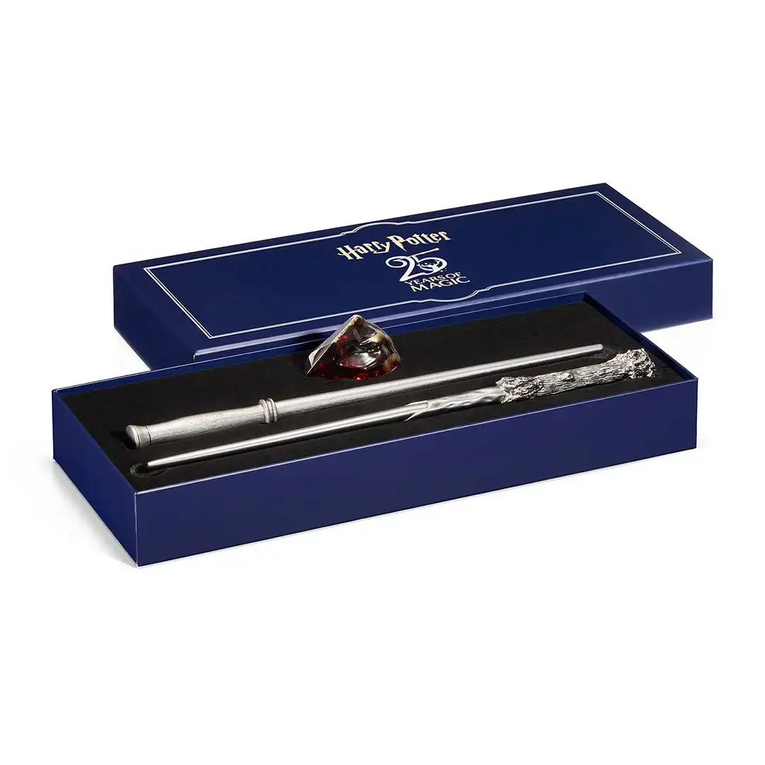 Coffret 25ème Anniversaire Harry Potter, Pierre Philosophale & 2 Baguettes