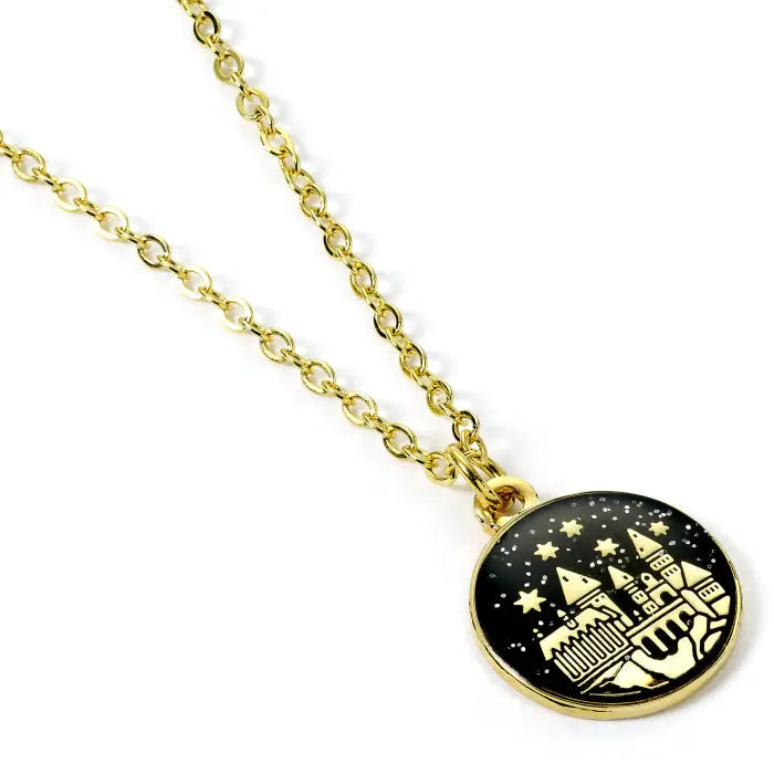 Collier Doré Château de Poudlard Harry Potter