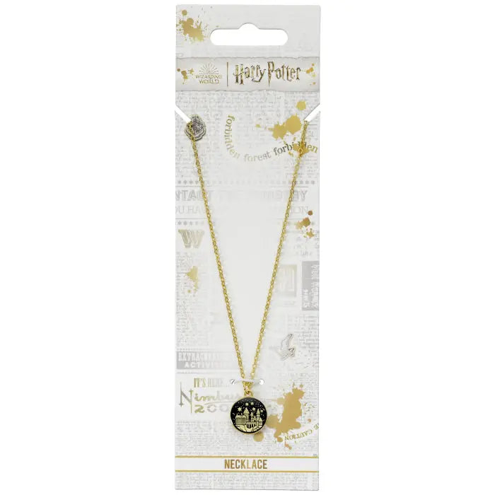 Collier Doré Château de Poudlard Harry Potter
