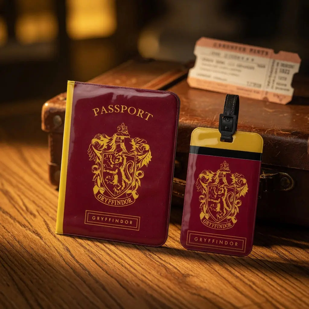 Couverture de Passeport et Étiquette Bagage Gryffondor Harry Potter