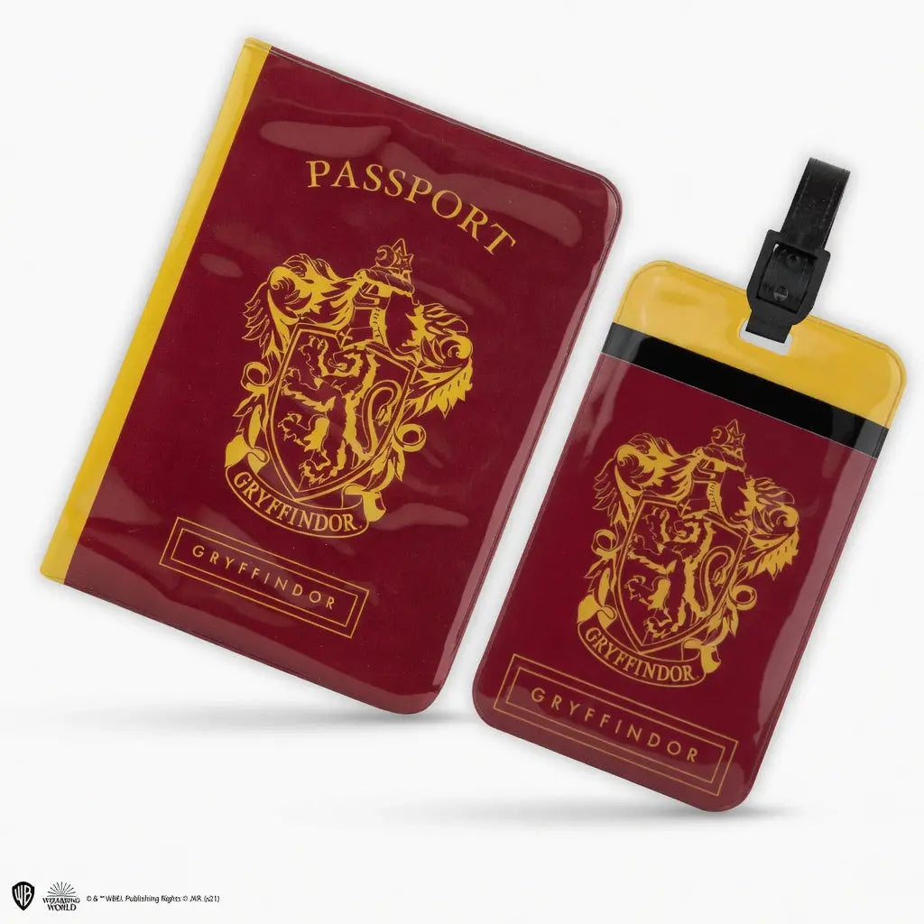 Couverture de Passeport et Étiquette Bagage Gryffondor Harry Potter