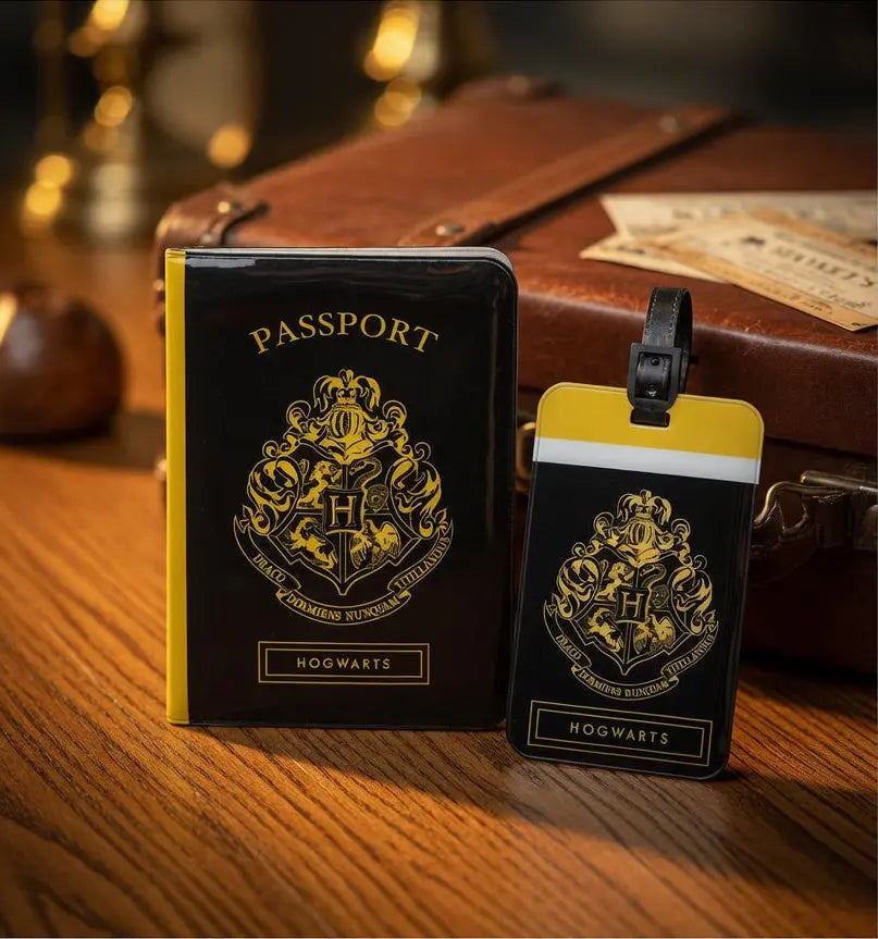Couverture de Passeport et Étiquette Bagage Poudlard Harry Potter