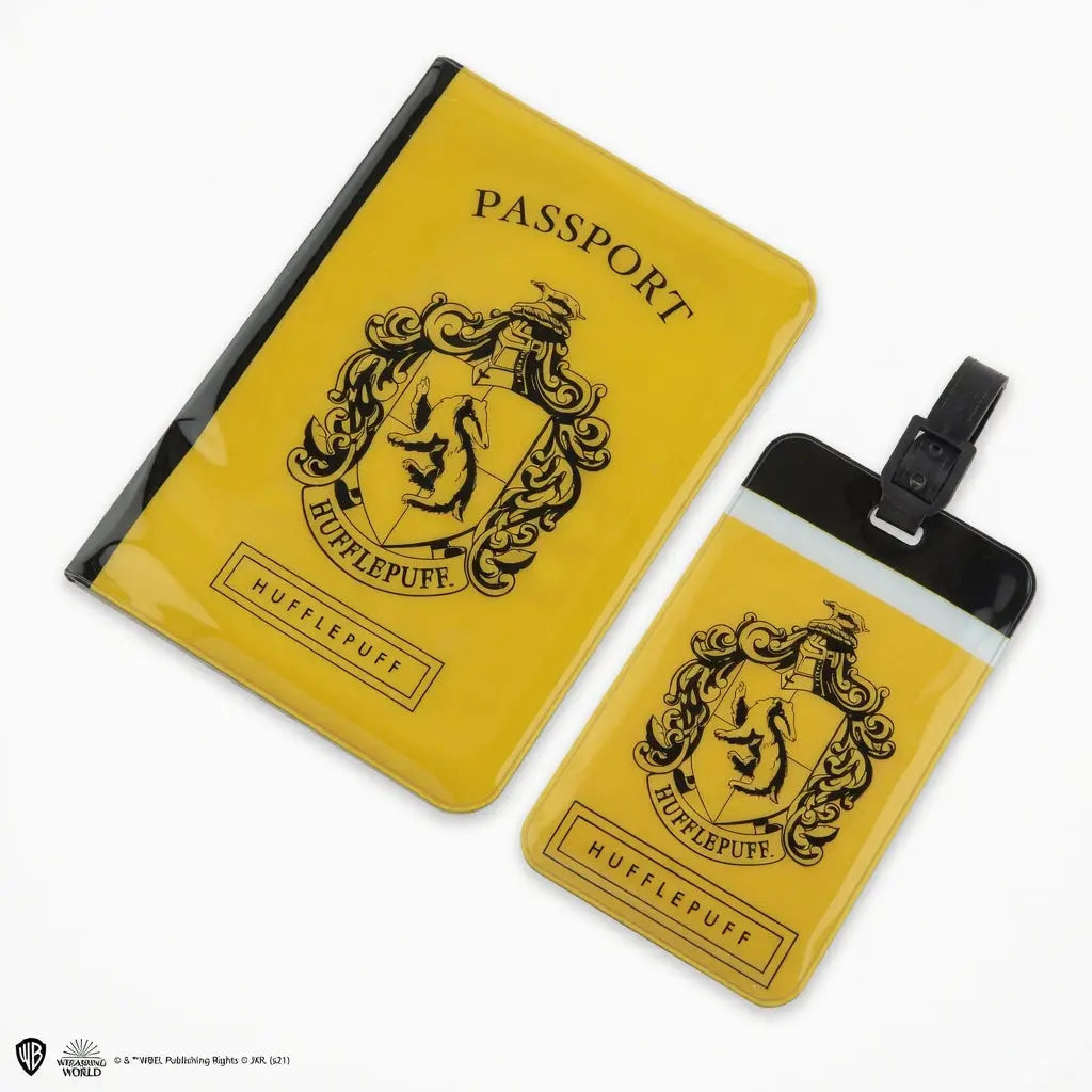 Couverture de Passeport et Étiquette Bagage Poufsouffle Harry Potter