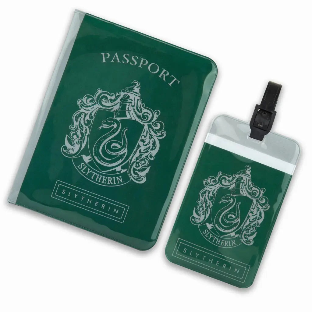 Couverture de Passeport et Étiquette Bagage Serpentard Harry Potter