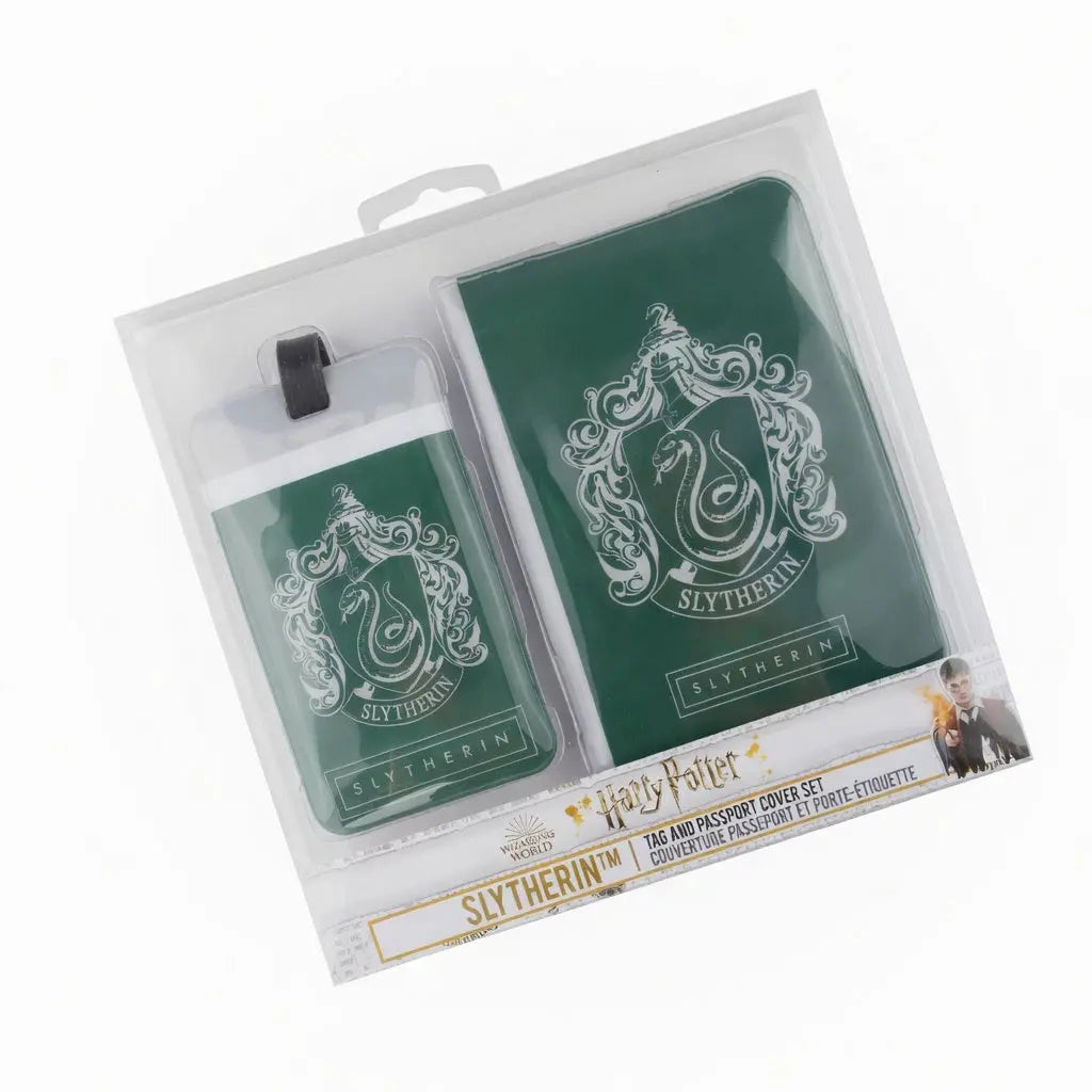Couverture de Passeport et Étiquette Bagage Serpentard Harry Potter