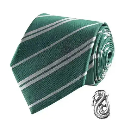 Cravate Deluxe Serpentard avec pin's Harry Potter