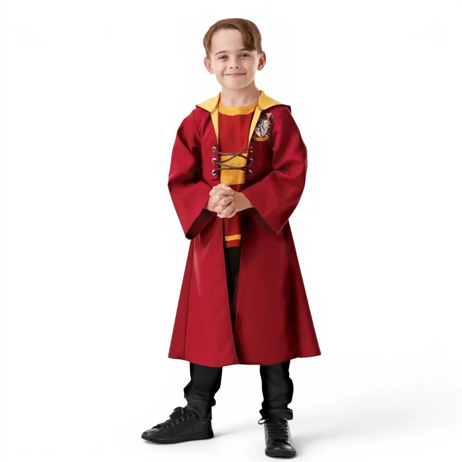Déguisement Quidditch Gryffondor Enfant - Cape Rouge et Or 5-10 ans Harry Potter