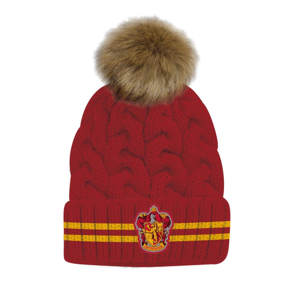 Bonnet Harry Potter Gryffondor en acrylique à pompon
