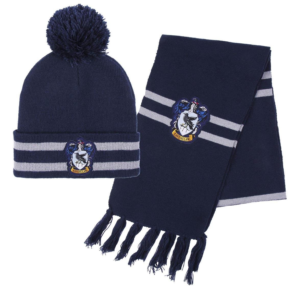Ensemble enfant Harry Potter Serdaigle bonnet à pompon et écharpe avec écusson