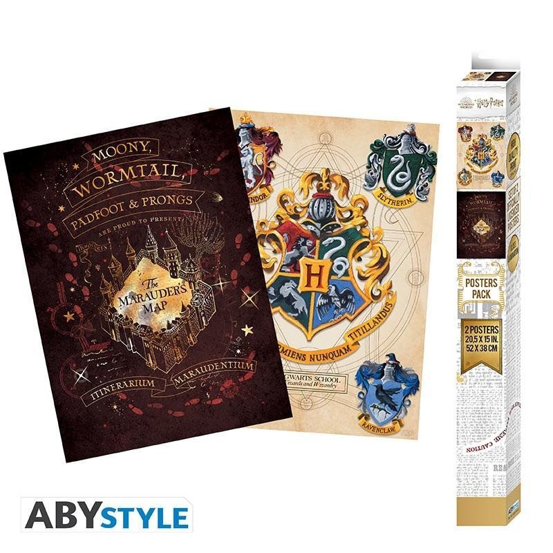 Set de Posters - Blason & Maraudeurs (52X38cm)