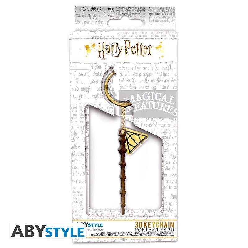 Porte-clés Harry Potter en métal 3D, Baguette de Sureau