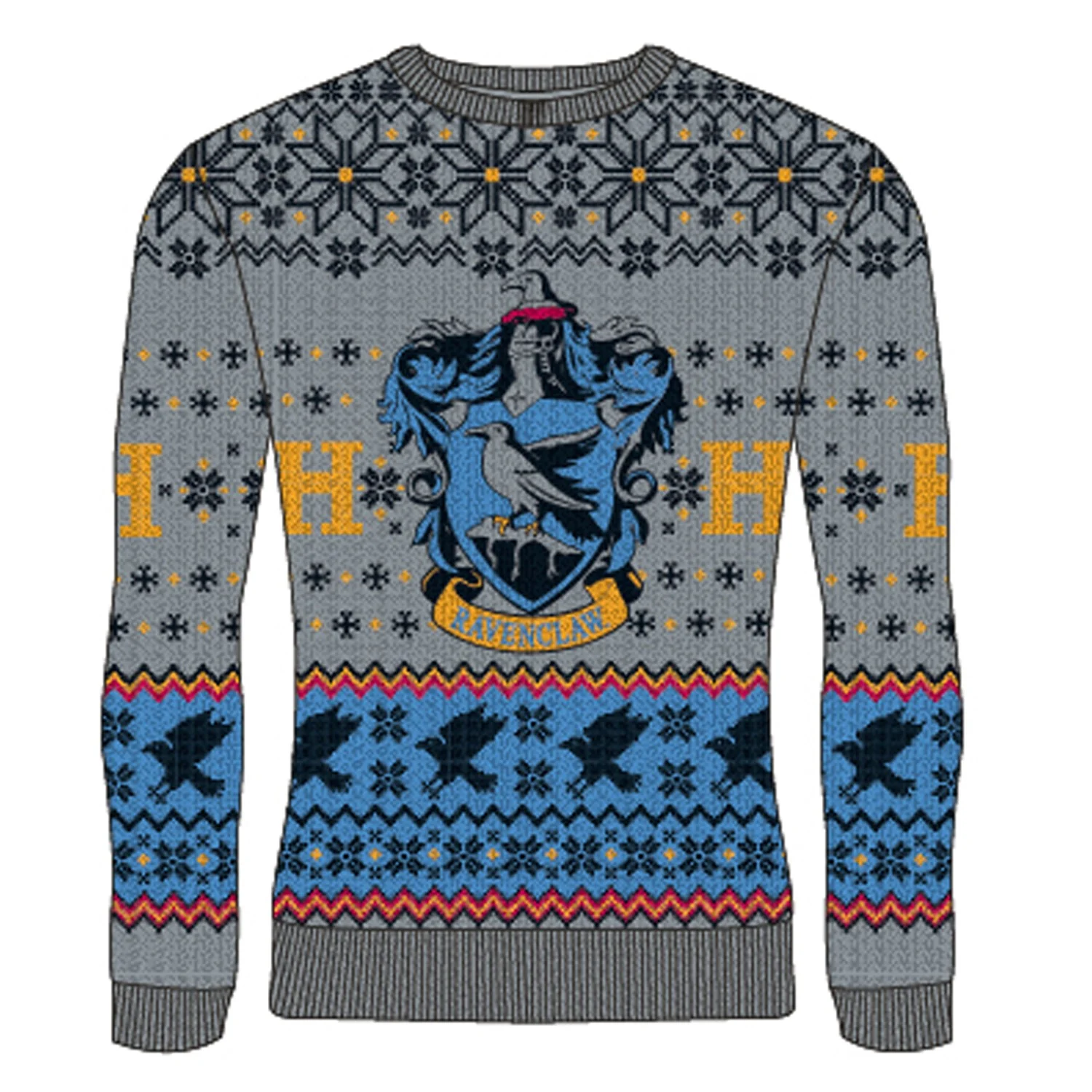 Pull de Noël Harry Potter Serdaigle, tailles S à XXL