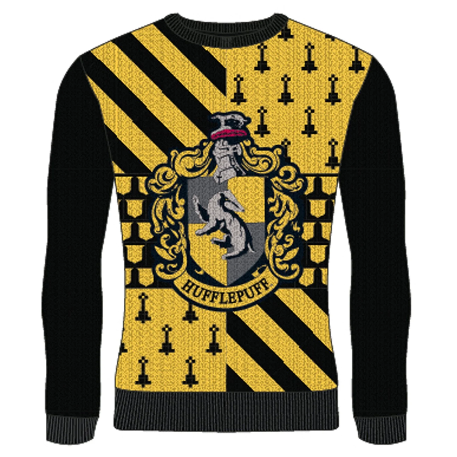 Pull de Noël Harry Potter Poufsouffle, tailles S à XXL