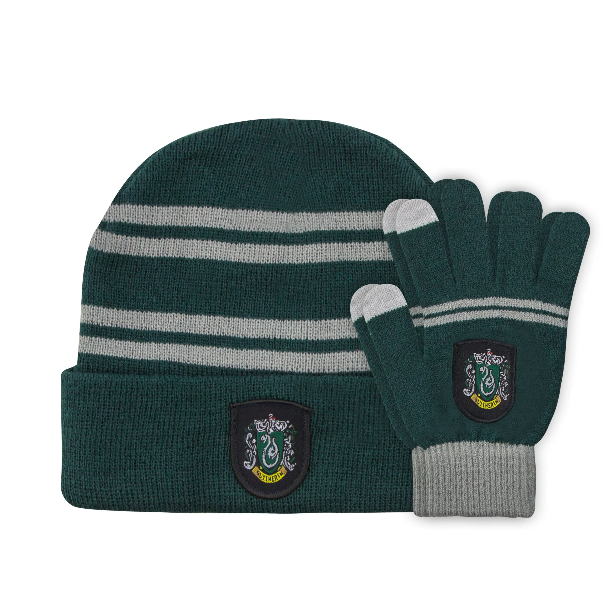 Bonnet et gants tactiles enfant Serpentard, Harry Potter