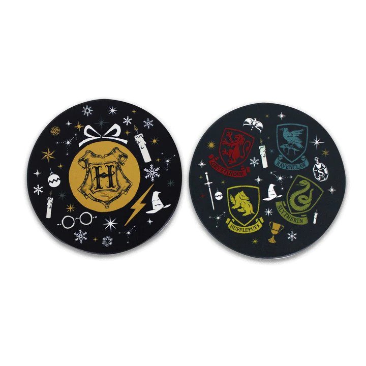 Sous-verres de Noël Harry Potter en céramique, lot de 2