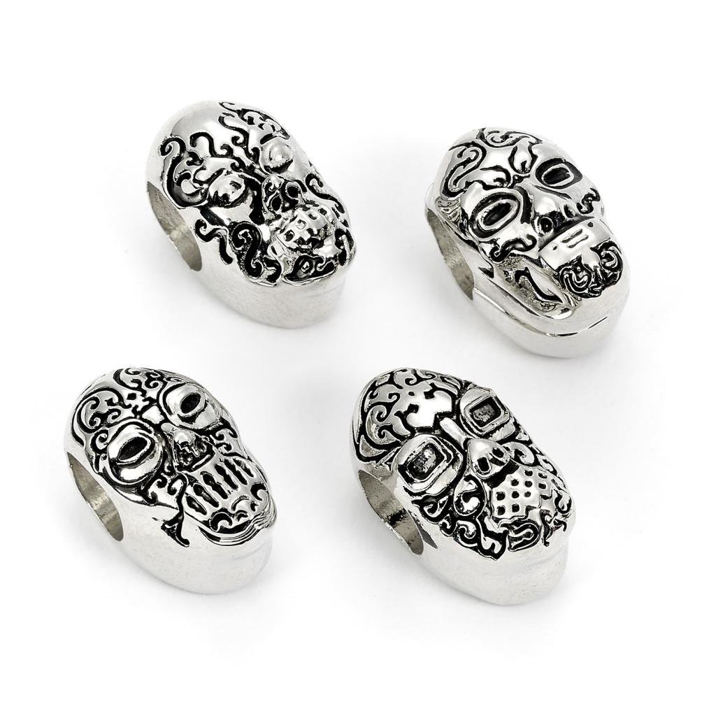 Perles charms masques Mangemorts, lot de 4