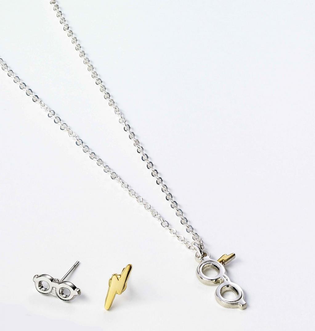 Parure Harry Potter Lunettes collier et boucles d’oreilles