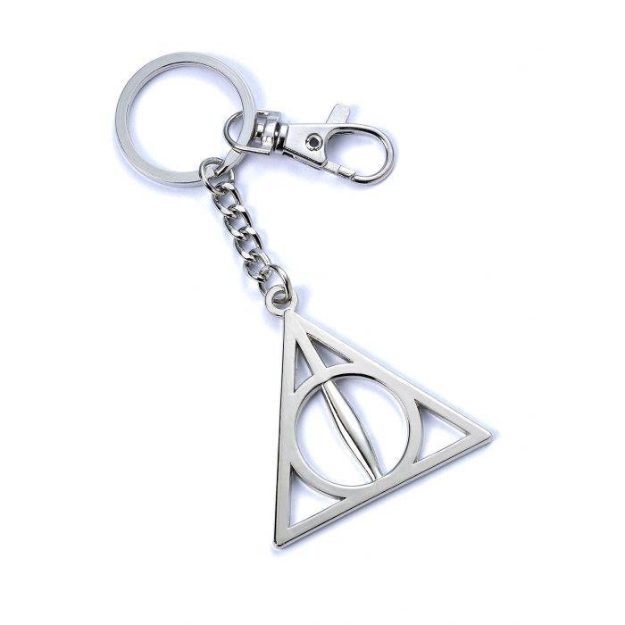 Porte-clés Harry Potter Deathly Hallows plaqué argent