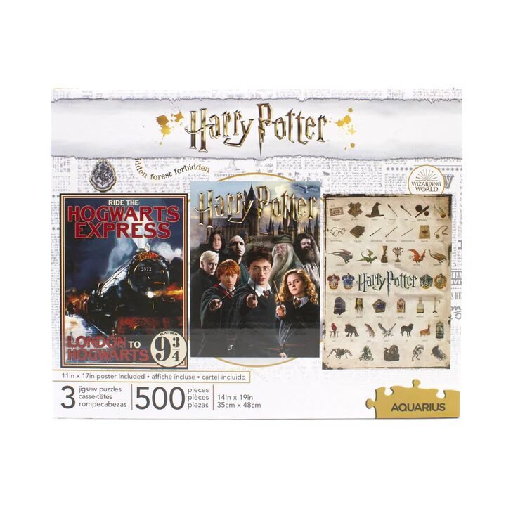 Lot de 3 puzzles Harry Potter Poudlard 500 pièces